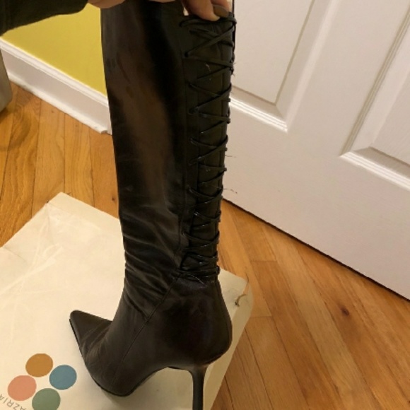 SALE💥Brown leather lace up boots - Picture 2 of 4